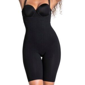 1069 NWT Leonisa Women's Invisible Extra High-Waisted Shaper Shorts - Black